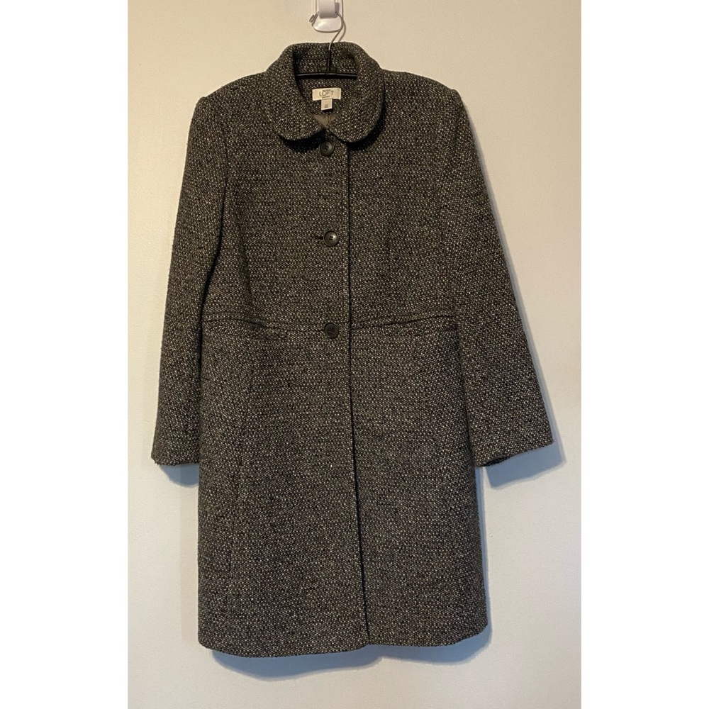 Ann Taylor Loft Petites Grey Wool Coat